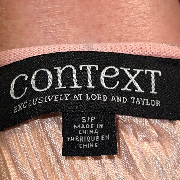 Context Exclusively At Lord And Taylor Plisse Pull-Over Top Size Small - Picture 6 of 14
